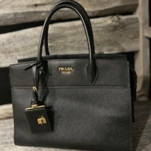 PRADA Black Leather Tote